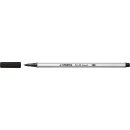 Stabilo Pen 68 Fasermaler brush mit Pinselspitze,schwarz...