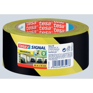 Signal Markierungsklebeband Universal gelb/schwarz PP 66m:50mm