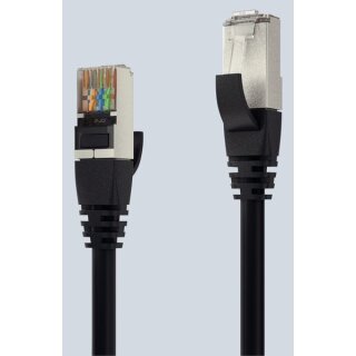 Patchkabel CAT 6A S/FTP, 7,5m, schwarz