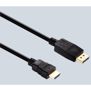DisplayPort auf HDMI Kabel 1,5m, schwarz