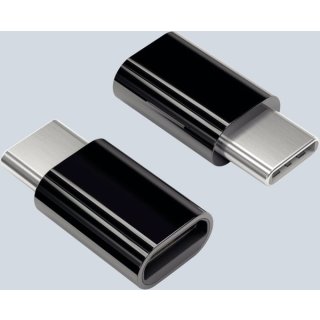 USB-C auf Micro USB Adapter, schwarz