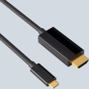 USB-C auf HDMI Kabel, 1,0m, schwarz