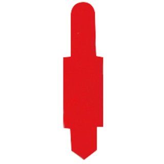Stecksignale 15 x 55, PVC, rot zum Einstecken in Schlitzstanzungen