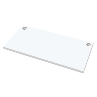 Levado Tischplatte 160 cm, weiß, 2 Kabeldurchführungen