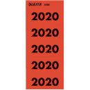Inhaltsschild Jahreszahlen 2020 rot