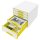 Ablagebox WOW Cube 5 Schubladen, weiß/gelb, mit Auszugstopp und