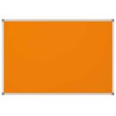 Pinnboard Standard 90/120 orange Textil Alurahmen, Ecken...