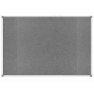 Pinnboard Standard 90/120 grau Textil Alurahmen, Ecken grau