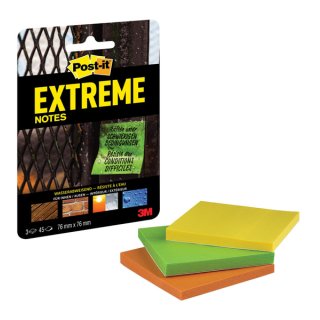 Post-it Extreme Notes 76 x 76 mm, wasserabweisend, strukturierte Oberfläche