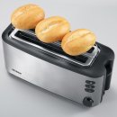 Toaster AT 2509, Edelstahl gebürstet schwarz, integ....