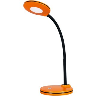 LED-Tischleuchte Splash mandarin 3-stufig dimmbar, flex. Schwanenhals