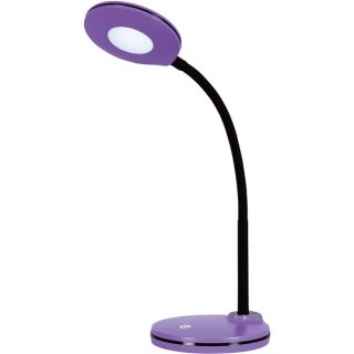 LED-Tischleuchte Splash violett 3-stufig dimmbar, flex. Schwanenhals
