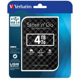 Festplatte 4 TB, USB 3.0, 2,5", schwarz, Store_n_Go, Gen. 2