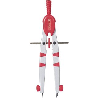 Geometriezirkel 145mm, Ø 310mm, mit Minendose, rot