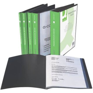 Sichtbuch, Sichtmappe/ Präsentationsbuch  mit 100 Hüllen, schwarz