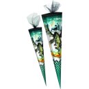 Schultüte Dragons 85 cm 6eckig Tüllborte