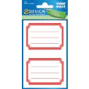 Buchetiketten Rahmen rot AVERY Zweckform 52 x 70 mm, 12...