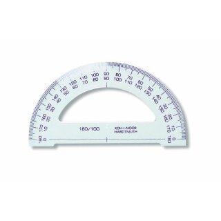 Winkelmesser 180°  Ø 10cm transparent