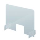 transparente Schutzwand, (B x H): 85 x 70 cm, Acrylglas
