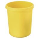 Papierkorb KLASSIK, gelb, 30 Liter, mit 2 Griffmulden