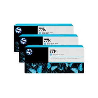 HP 771C Tintenpatrone hell cyan, 3er-Pack