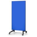 Glassboard mobil, 90 x 175 cm, blau, auf 4 Rollen fahrbar