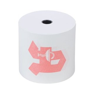 Kassenrollen, recycling, 76 mm x 80 mm x 12 mm, mit rotem Apotheken "A" Aufdruck