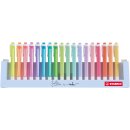 Textmarker swing cool, 2-5 mm, 18er Tischset, Inhalt: 8 Leuchtfarben und 10 Pastellfarben, VE = 1 Etui = 18 Stifte