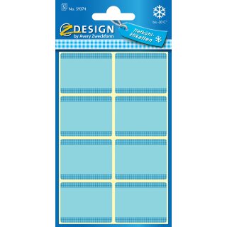Tiefkühletiketten blau, VE= 5 Bogen a 8 Etiketten