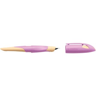 Schulfüller EASYbirdy für Linkshänder, Feder A (Anfänger), soft pink/apricot