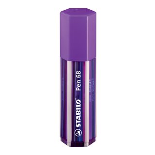 Stabilo Pen 68 Fasermaler Big Pen Box violett, mit 20 Stiften