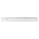 Kunststoff Lineal 30cm transparent, nicht biegsam