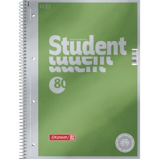 BRUNNEN Collegeblock A4 unliniert, 80 Blatt, 90 g/m²