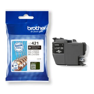 Brother LC-421BK Tintenpatrone schwarz – ca. 200 Seiten