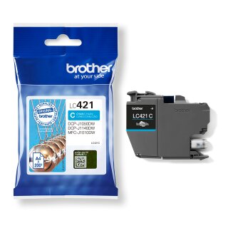 Brother LC-421C Tintenpatrone Cyan – ca. 200 Seiten