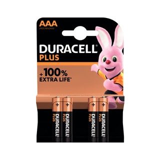 Batterie, Micro AAA, Plus Power, 4er Pack, Alkaline, LR03, 1.5V, VE = 1 Blister = 4 Batterien