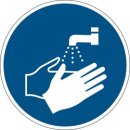 Aufkleber Hände waschen , Ø 430 mm,...