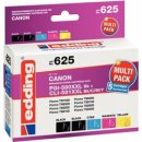 edding Tinte edd-625 Multipack ersetzt Canon PGI-580XXL/CLI-581XXL , 1 x 27,5 + 4 x 117 ml, cyan/magenta/gelb/schwarz