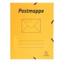 Postmappe A4, gelb, mit Gummizug, mit 3 Klappen, Material: Colorspan