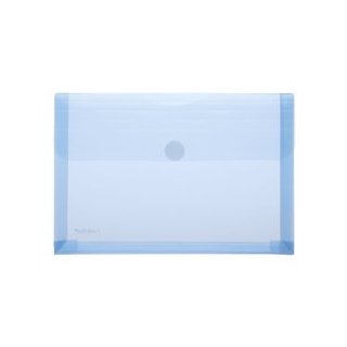 Sichttasche, für DIN A5, Dehnfalte 30 mm, Klettverschluss, 1 Beutel = 10 Stück, blau transparent