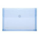 Sichttasche, für DIN A5, Dehnfalte 30 mm, Klettverschluss, 1 Beutel = 10 Stück, blau transparent