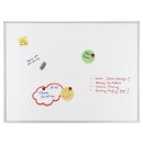 Whiteboard Schreibtafel 60 x 90 cm, emailliert, magnethaftend, mit Ablageleiste und Montagesatz