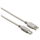 USB Anschlusskabel A-Stecker-B-Stecker 3m grau verbindet PC