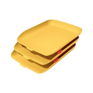 Briefkorb Cosy, DIN A4/C4, gelb, 3 Stück