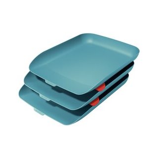 Briefkorb Cosy, DIN A4/C4, blau, 3 Stück