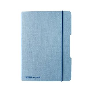 Notizheft flex, Leinen, A6, 40 Blatt, hellblau, punktiert