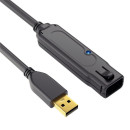 USB-2.0-Kabel, Aktiv, Verlängerung, schwarz, 12 m,...