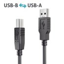 aktives USB-3.1-Kabel, Generation 1, schwarz, 10 m, 5Gbps und 3A (max. 15W)