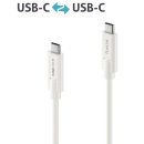 USB-C Kabel iSerie, USB-C auf USB-C, 3.1, Gen 1, 5Gbps, weiß, 0,5 m