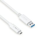 USB-C Kabel iSerie, USB-C auf USB-C, 3.1, Gen 1, 5Gbps, weiß, 2,0 m